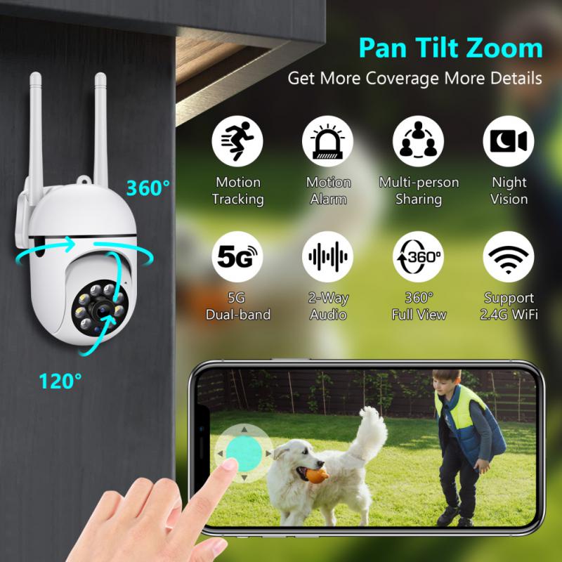 Camera An Ninh mini 2.4 wifi ip 4x zoom Màu Sắc Có Tầm Nhìn Ban Đêm Mới