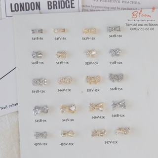 Charm nail nơ đính đá mẫu mơi hot trend 2023