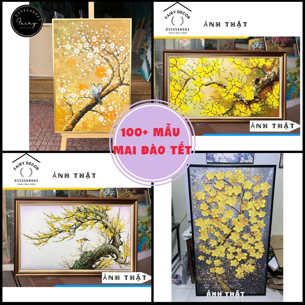 (Có ẢNH THẬT) Tranh treo tường Canvas, Tranh treo phòng khách,phòng ngủ,cầu thang đẹp⚡FREE SHIP⚡Hoa đào đỏ
