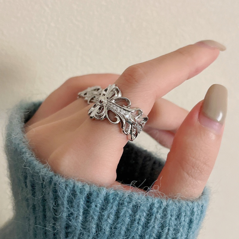 Nhẫn Hở Hình Thánh Giá Phong Cách Hip Hop Cá Tính Cho Nam Và Nữ