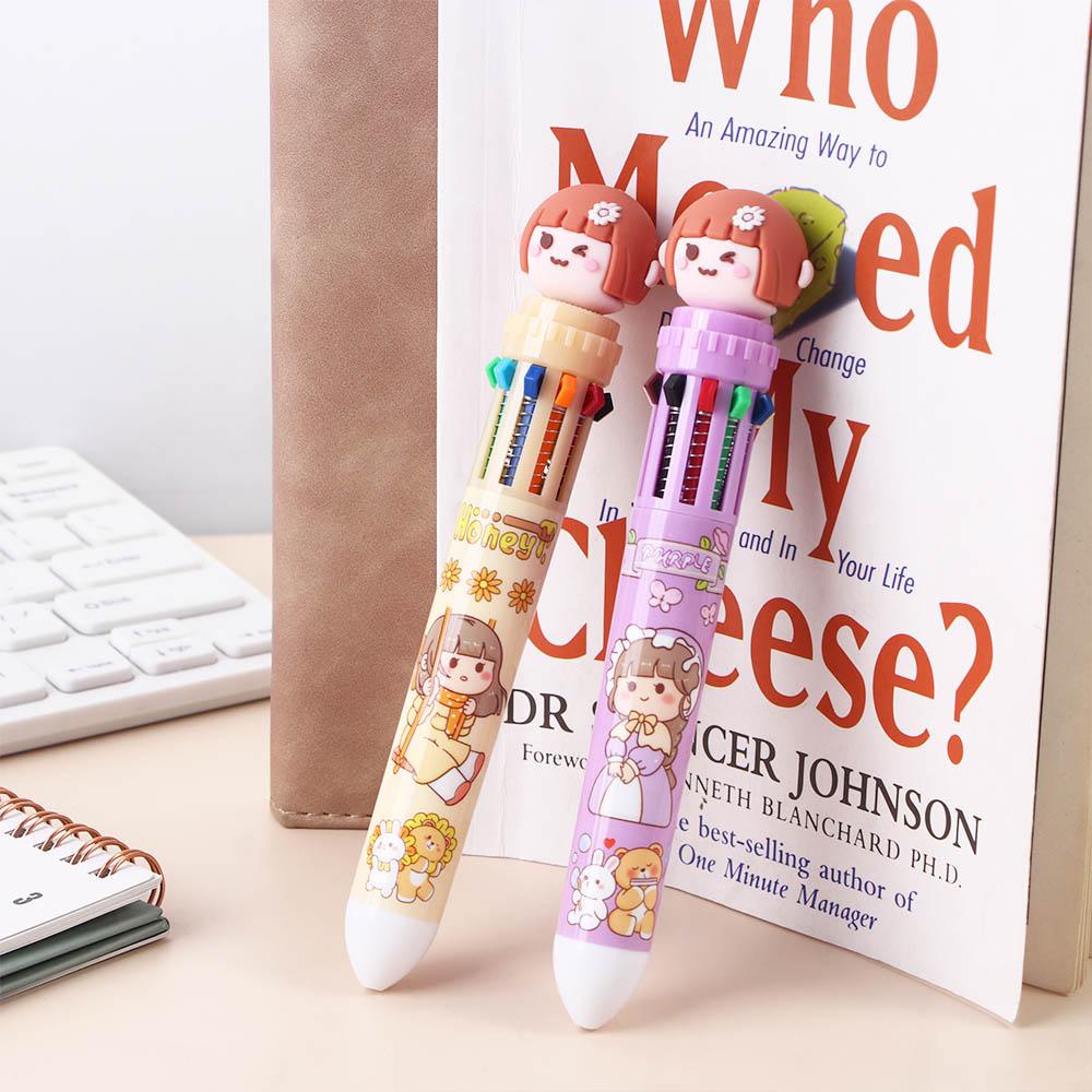 Bút Bi 10 Màu Sắc Thời Trang Chất Lượng Cao