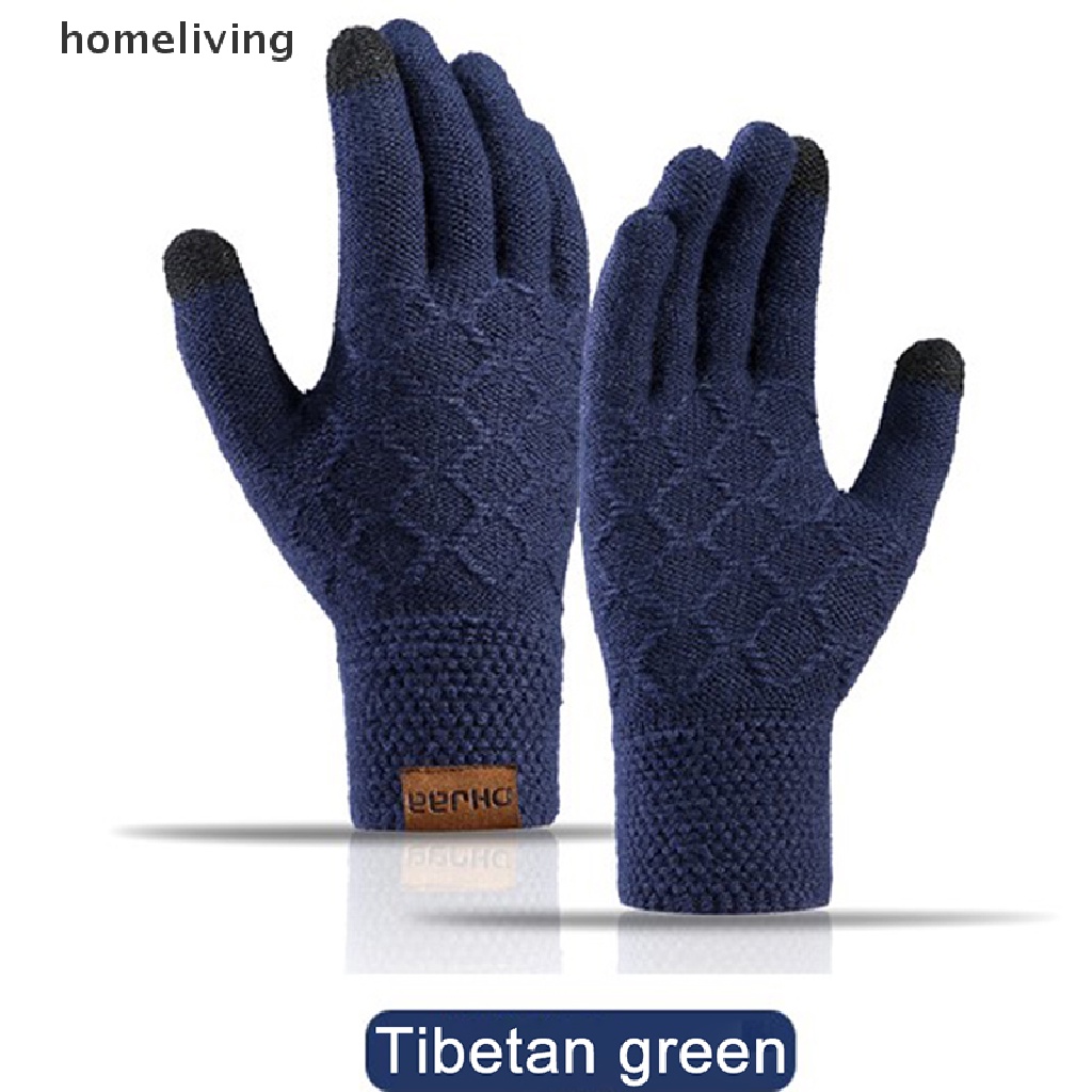 1 Đôi Găng Tay Dệt Kim Dày Dặn Giữ Ấm Mùa Đông Có Thể Sử Dụng Màn Hình Điện Thoại