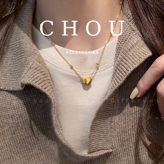 Dây chuyền titan mặt trái tim | chou accessories |