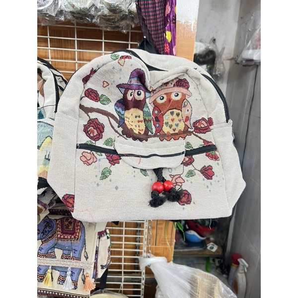 Ba Lô Thổ Cẩm hàng sẵn ship size 30cm x 40cm