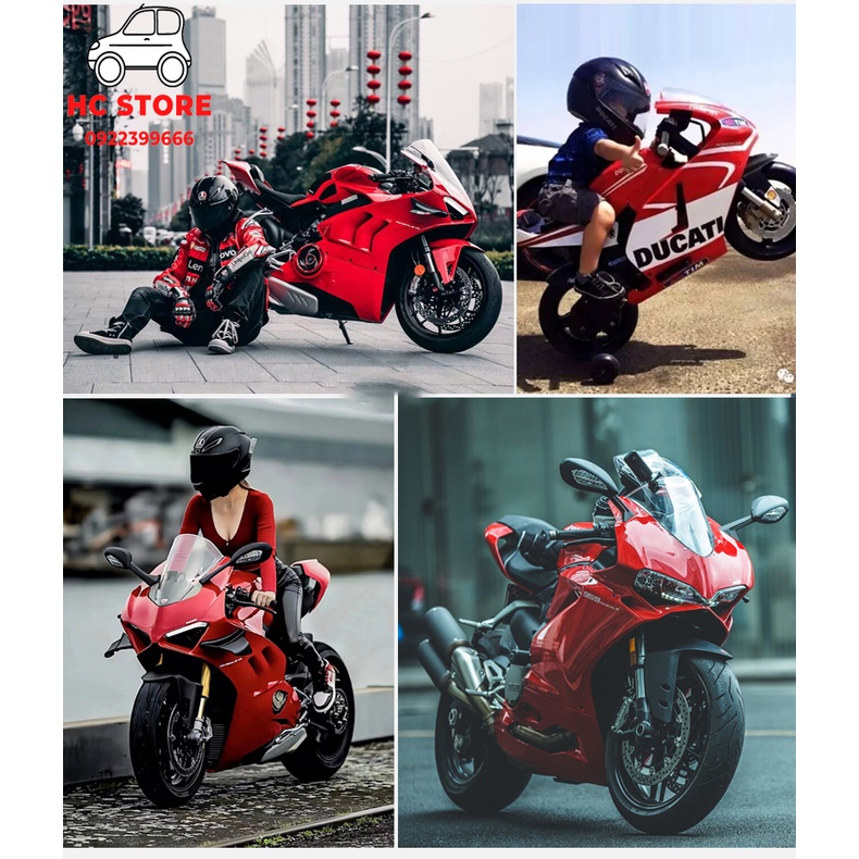 Xe máy điện trẻ em Ducati chính hãng 2 bánh bé trai và bé gái có thể ngồi xe máy đôi đồ chơi ngoại cỡ