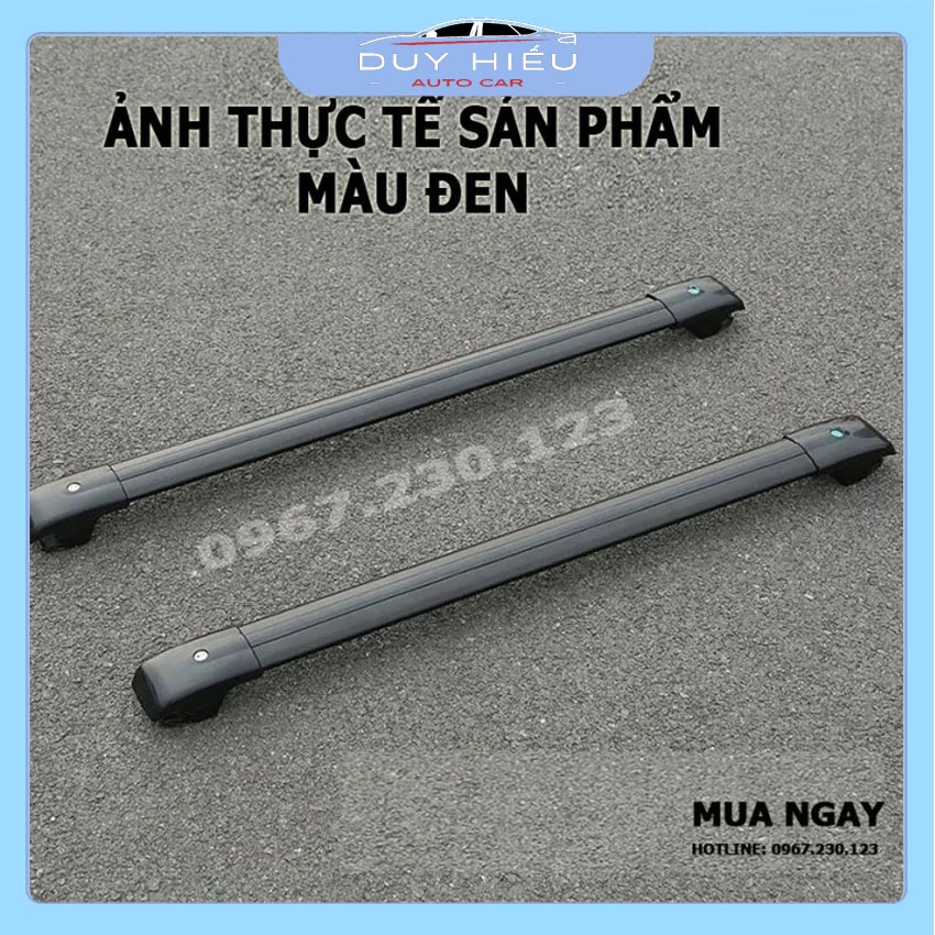 Hai cây giá nóc ngang có khóa dành cho ô tô đã có 2 cây dọc có khe hở trên nóc xe