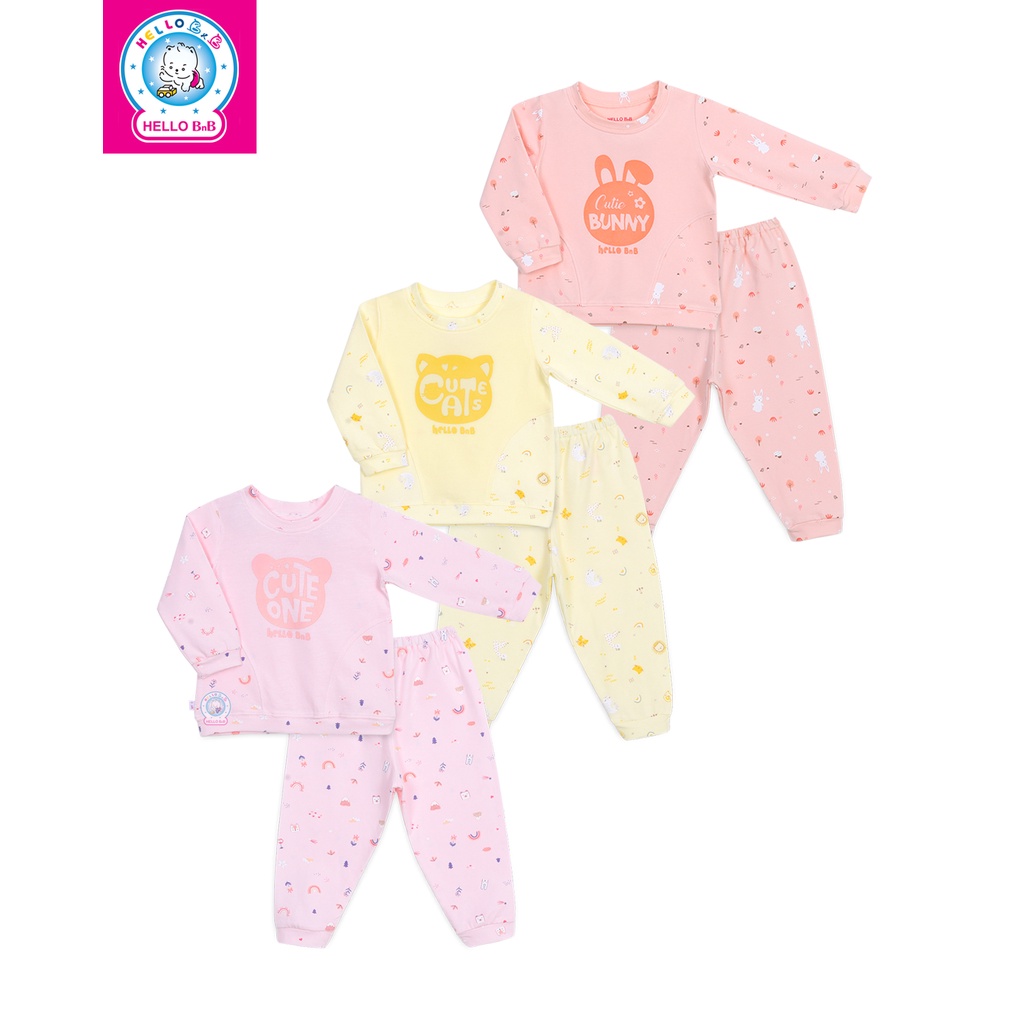 Bộ dài bo bé gái BA1387 - HELLO BnB