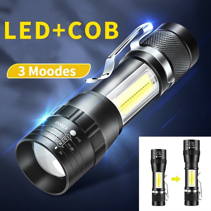 Đèn Pin Cầm Tay 3 Bóng LED Độ Sáng Cao Chống Thấm Nước Tiện Dụng Mang Theo Du Lịch / Leo Núi / Cắm Trại