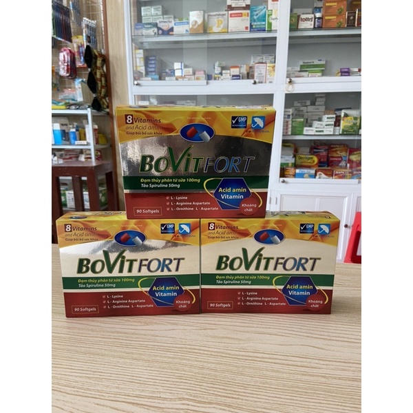 Viên uống đạm tổng hợp BOVITFORT – Bồi bổ sức khỏe, tăng cường thể lực, nâng cao sức đề kháng – Hộp 90 viên
