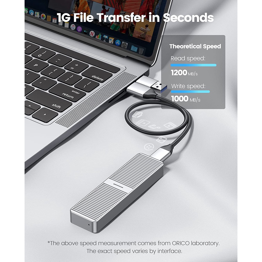 ORICO Thiết Bị Kết Nối Ổ Cứng Ngoài SSD M.2 NVMe Sang USB C USB 3.2 / 3.1 Gen 2  Sang NVMe PCI-E M-Key SSD Thông Minh
