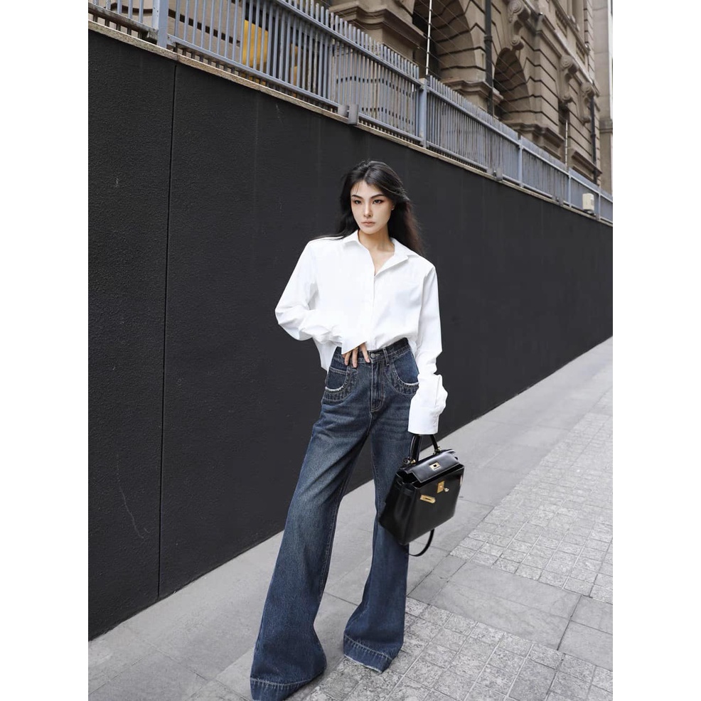 Áo Sơmi Đôn Vai Trắng Eclipse Clothing