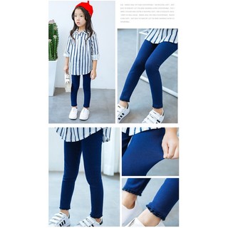 (xả) (thanh lý) Quần legging cotton bé gái bèo gấu