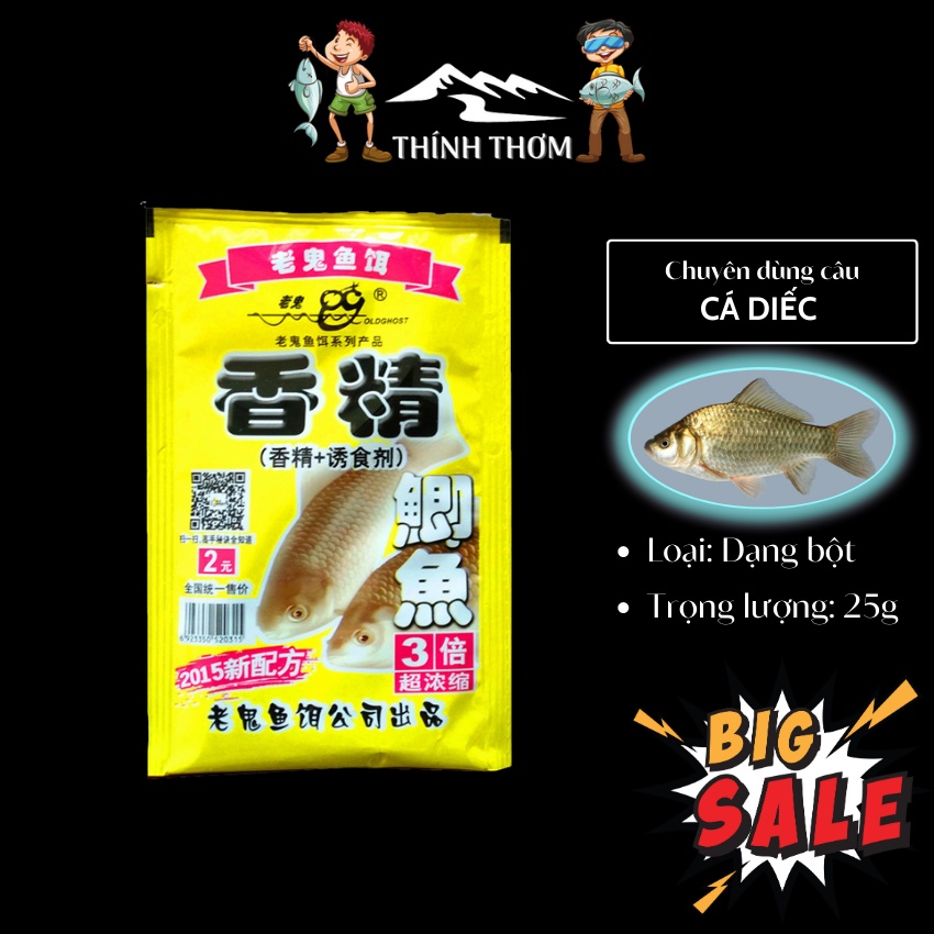 Mồi câu diếc thương hiệu Lão Quỷ Old Ghost cực kỳ hiệu quả, dễ sử dụng
