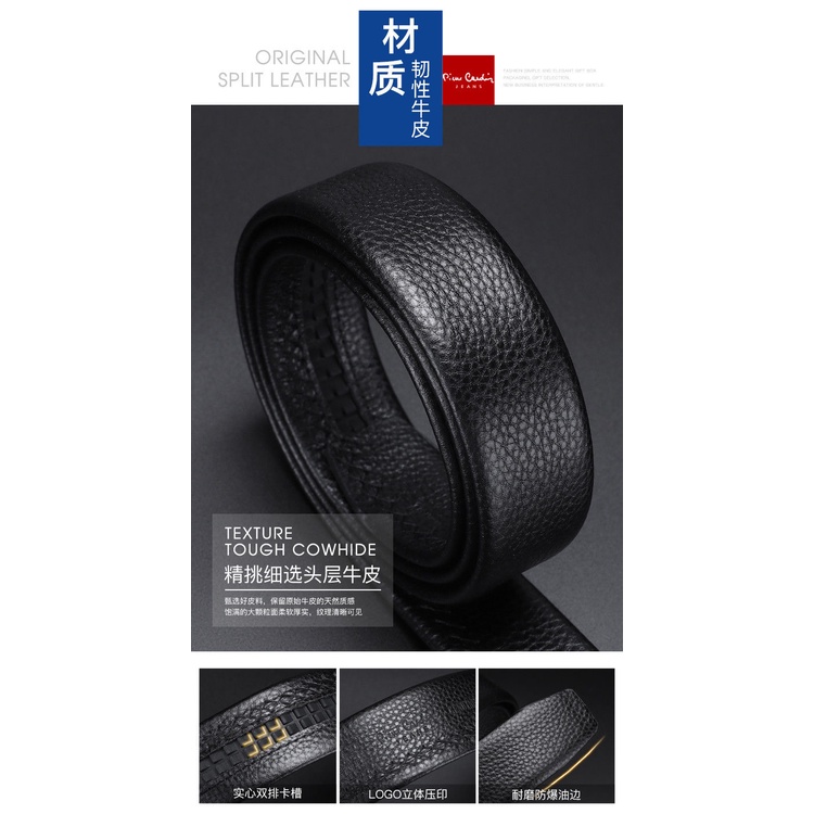 Thắt lưng da nam Pierre Cardin chính hãng, da bò thật 100%