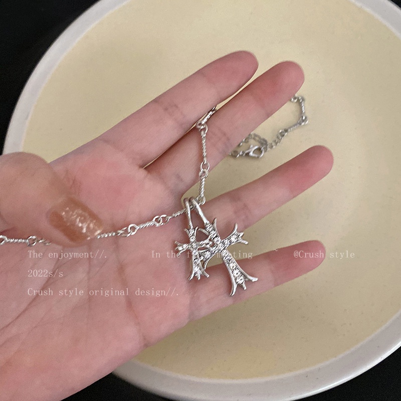 Vòng cổ Thép Titan Mặt Thánh Giá Xinh Xắn Dành Cho Nữ