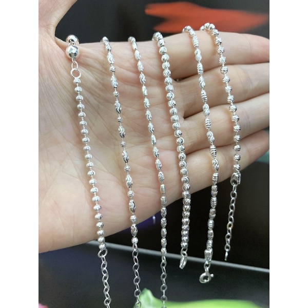 Lắc tay bạc nữ dạng bi kiểu đơn giản - Bạc Ý 925