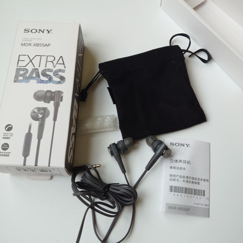 Tai Nghe Nhét Tai Extra Bass Sony MDR-XB55AP, Tai nghe jack 3.5mm  Bass Mạnh