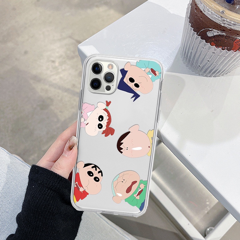 Ốp điện thoại iphone cạnh vuông cậu bé Shin bút chì và các bạn nhỏ 6/6splus/7/7plus/8/8plus/x/xr/xs/11/12/13/14/pro/max