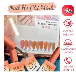   Xả Kho  Set sơn thạch 9 màu Very Good Nail chính hãng chất đậm đặc bám móng lên màu chuẩn  kèm bảng màu đã sơn sẵn  