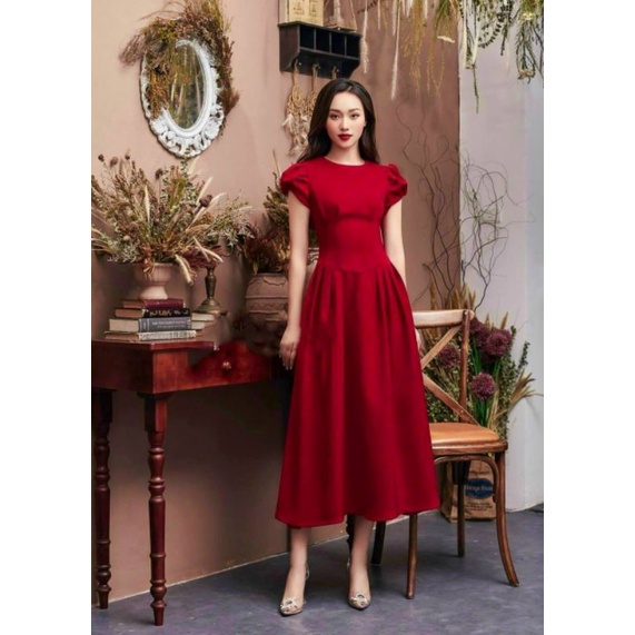 Đầm Xòe Tay Phồng Hàng Thiết Kế