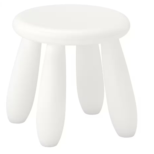 Ghế đẩu trắng Mammut IKEA