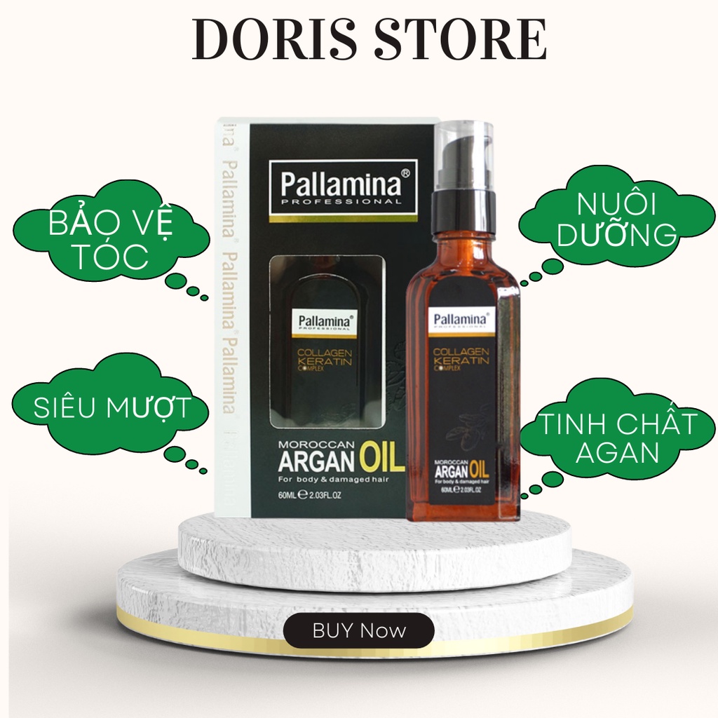 TINH DẦU DƯỠNG TÓC PALLAMINA 60ML SERUM PHỤC HỒI TÁI TẠO TÓC HƯ TỔN BẢO VỆ TÓC KHỎI TIA UV KHÔNG BẾT TÓC HÀNG CHÍNH HÃNG