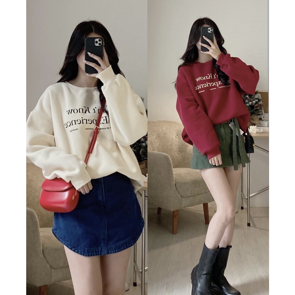 Áo sweater nỉ bông in chữ - 247store.vn- SwtCantKnow880