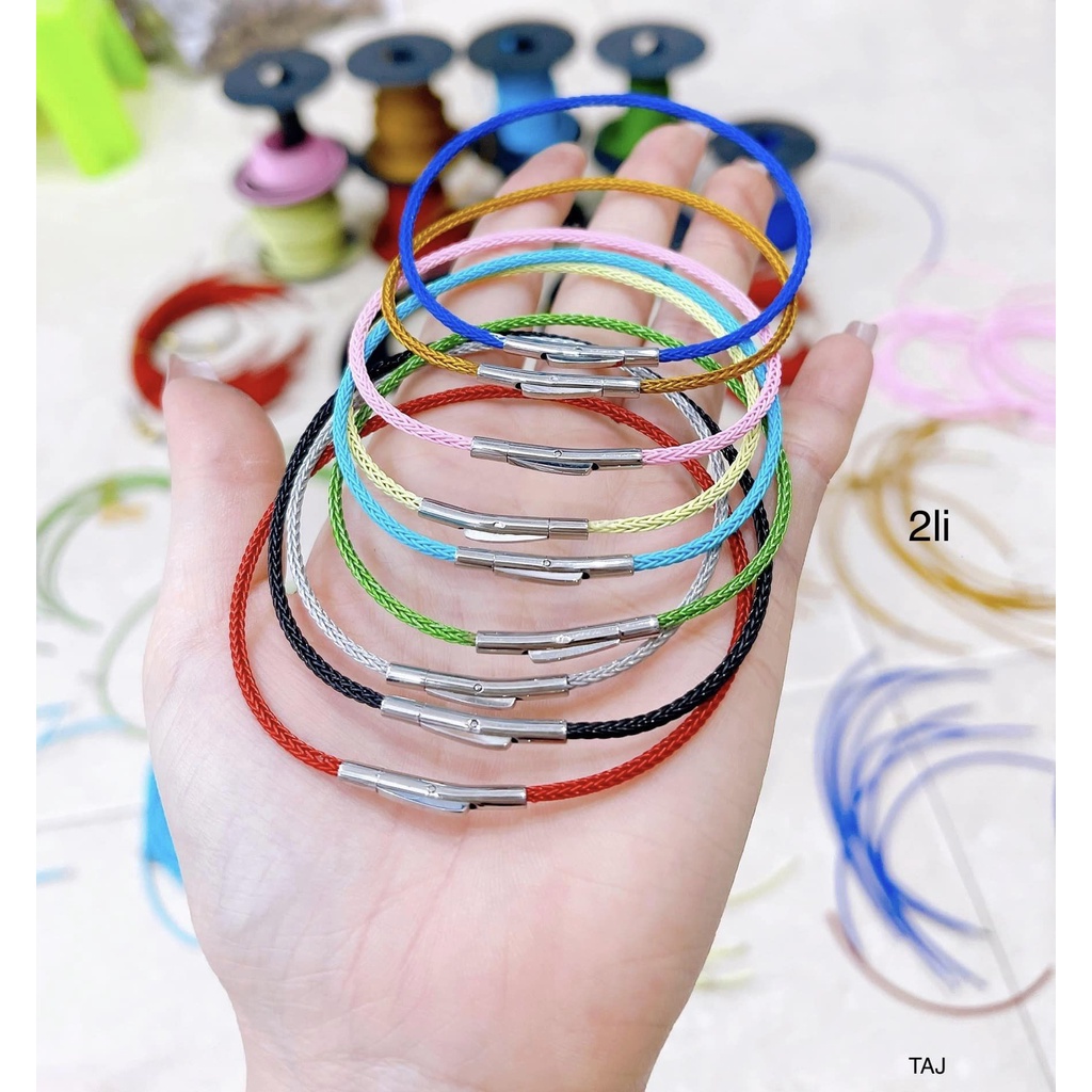 Vòng tay dây thép - dây cáp xỏ đá