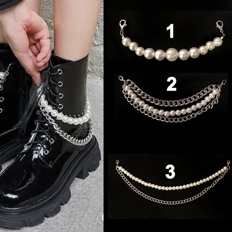 Cài phụ kiện chuỗi chain titan sáng tạo cài giày cài quần áo phụ kiện boots cực cool ngầu giới trẻ CA93 1 CHIẾC