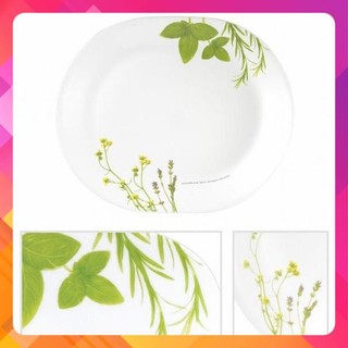 Dĩa oval thủy tinh mỹ corelle european herbs 🌿 32cm 611-eh