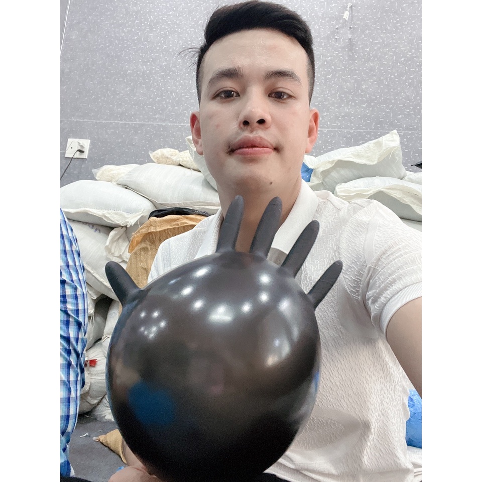 1 đôi găng tay y tế nitrile đen không bột