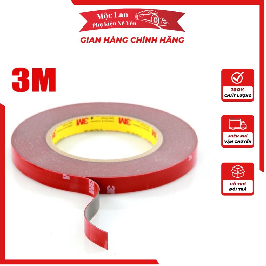 Cuộn băng dính đục và trong dài 3 mét dày 1cm siêu dính chắc chắn dán nội ngoại thất ô tô - Mộc Lan Phụ Kiện Xế Yêu