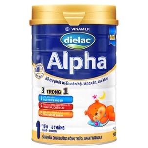 Sữa bột dielac alpha thường số 1, 2, 3, 4 loại 900g