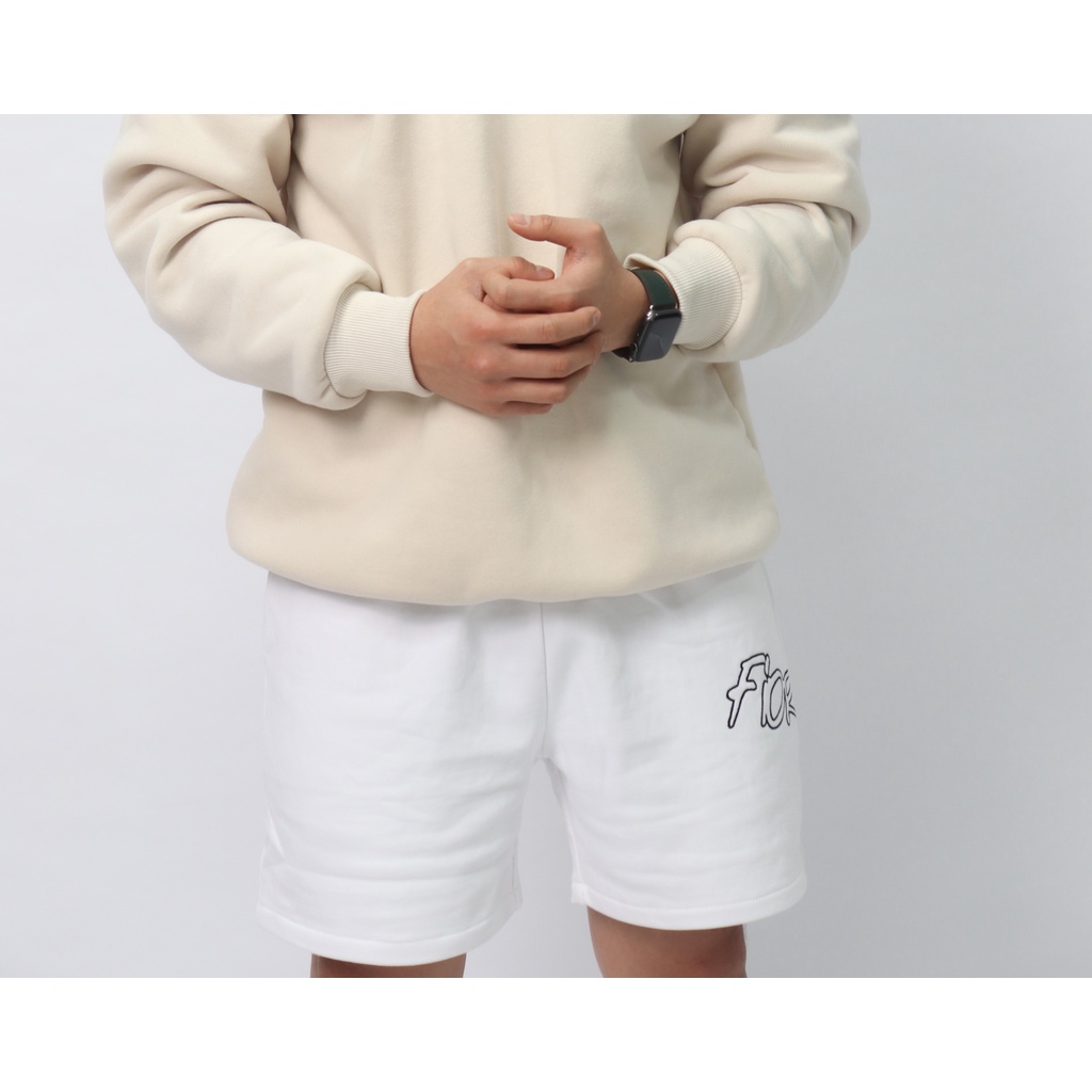 Quần Shorts Nam Thể Thao Cao Cấp Local Brand Thêu LOGO FIOR DANTÉ Form Rộng Màu Trắng 100% Vải Cotton Thoáng Mát