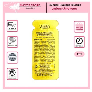 Vỉ Tinh Chất Ban Ngày KIEHL'S Daily Concentrate 2ml | Serum Tái Tạo Bảo Vệ Da