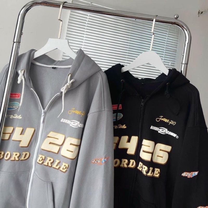 Áo Khoác Nỉ F426 Nam Nữ - Hoodie Khóa Zip Dáng Rộng Tay Bồng Chất Nỉ Ngoại Dày Đẹp Ulzzang 😘