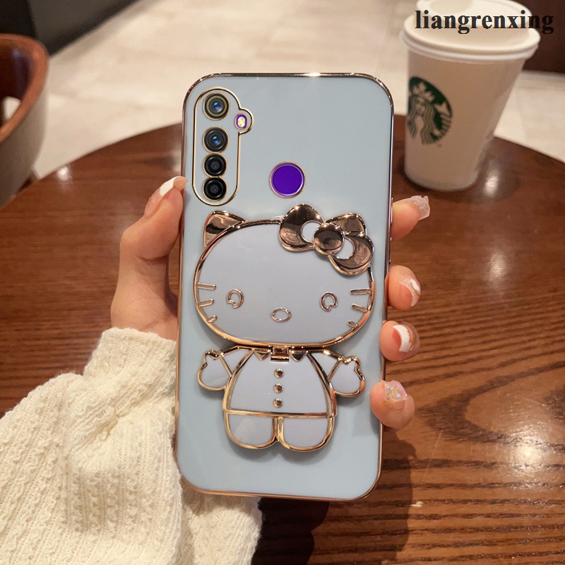 Ốp lưng  realme 5 realme c3 realme 5i realme 6i realme 5 pro Ốp Điện Thoại Silicon Mềm Chống Sốc Mạ Điện DDKTM01 Cho realme 5 realme c3 realme 5i realme 6i realme 5 pro viền vuông cute