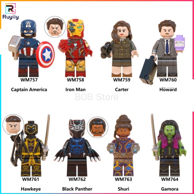 Mô Hình Nhân Vật Siêu Anh Hùng Thanos Thor Captain America RU3