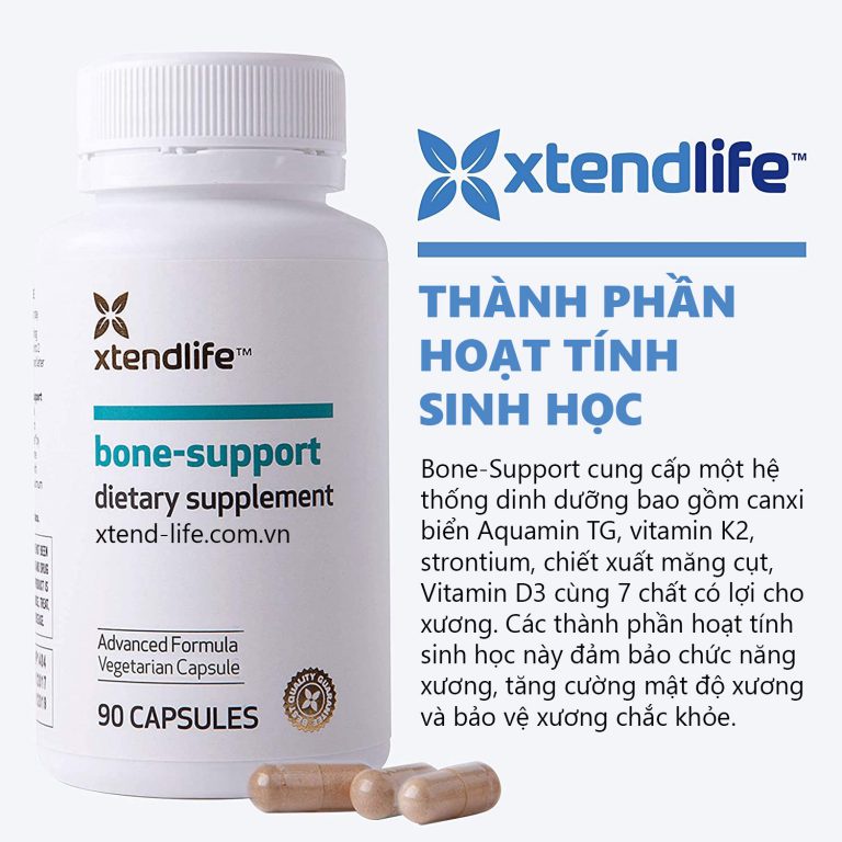 Viên tăng chiều cao, tăng mật độ xương, bổ sung canxi Xtend-life Bone Support 90 viên Dr Chubby