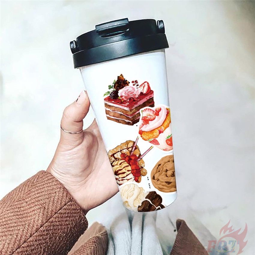 ❉ Loạt Tráng Miệng Ngon 01 Nhãn Dán ❉ Bộ 50 Sticker Chống Thấm Nước Họa Tiết Doodle Hợp Thời Trang