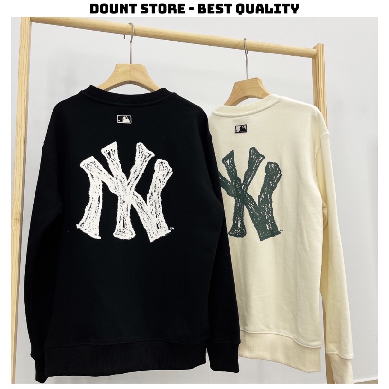 Áo Sweater MLB in Logo vải nỉ cao cấp Áo Swt NY in hình mới nhất