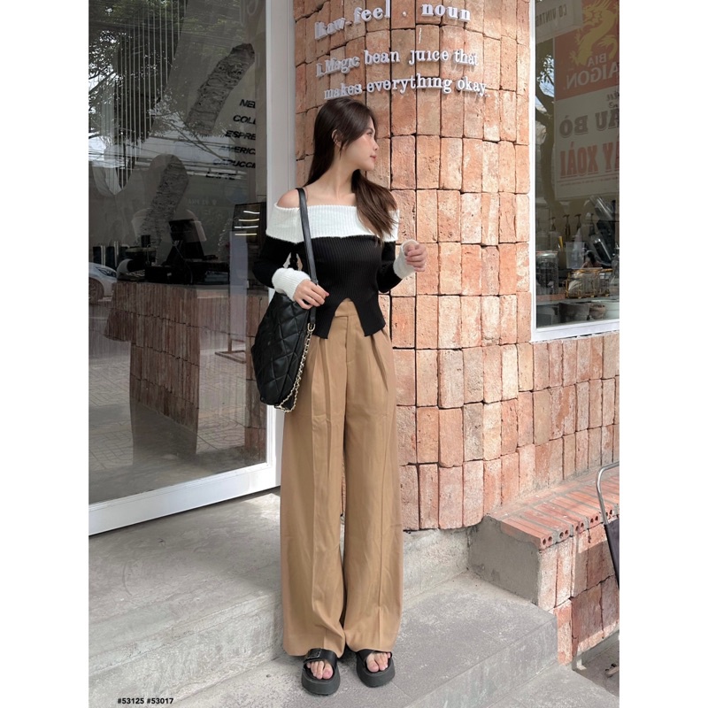 [RÁCH STORE] Quần culottes - 1598 - cài không nút - chiết li