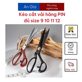 Kéo cắt vải hãng pin tặng 1 kéo bấm 9 10 11 12 inh