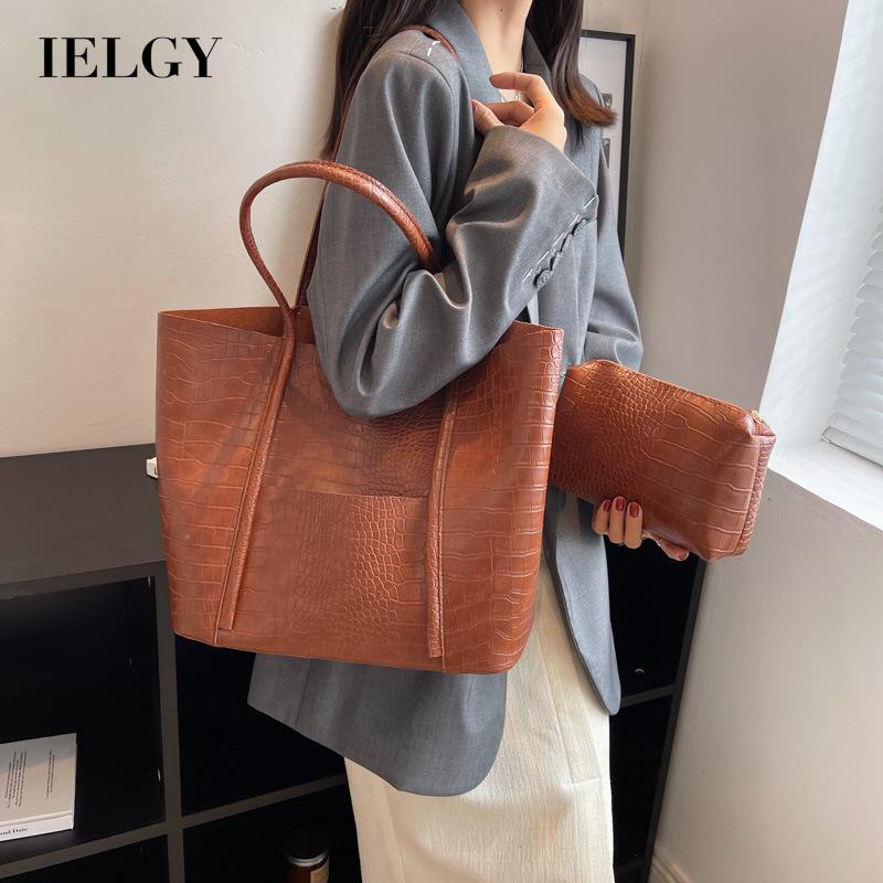 Túi Đeo Vai Sức Chứa Lớn Họa Tiết Vân Đá Đơn Giản Chất Lượng Cao Phong Cách retro Cho Nữ