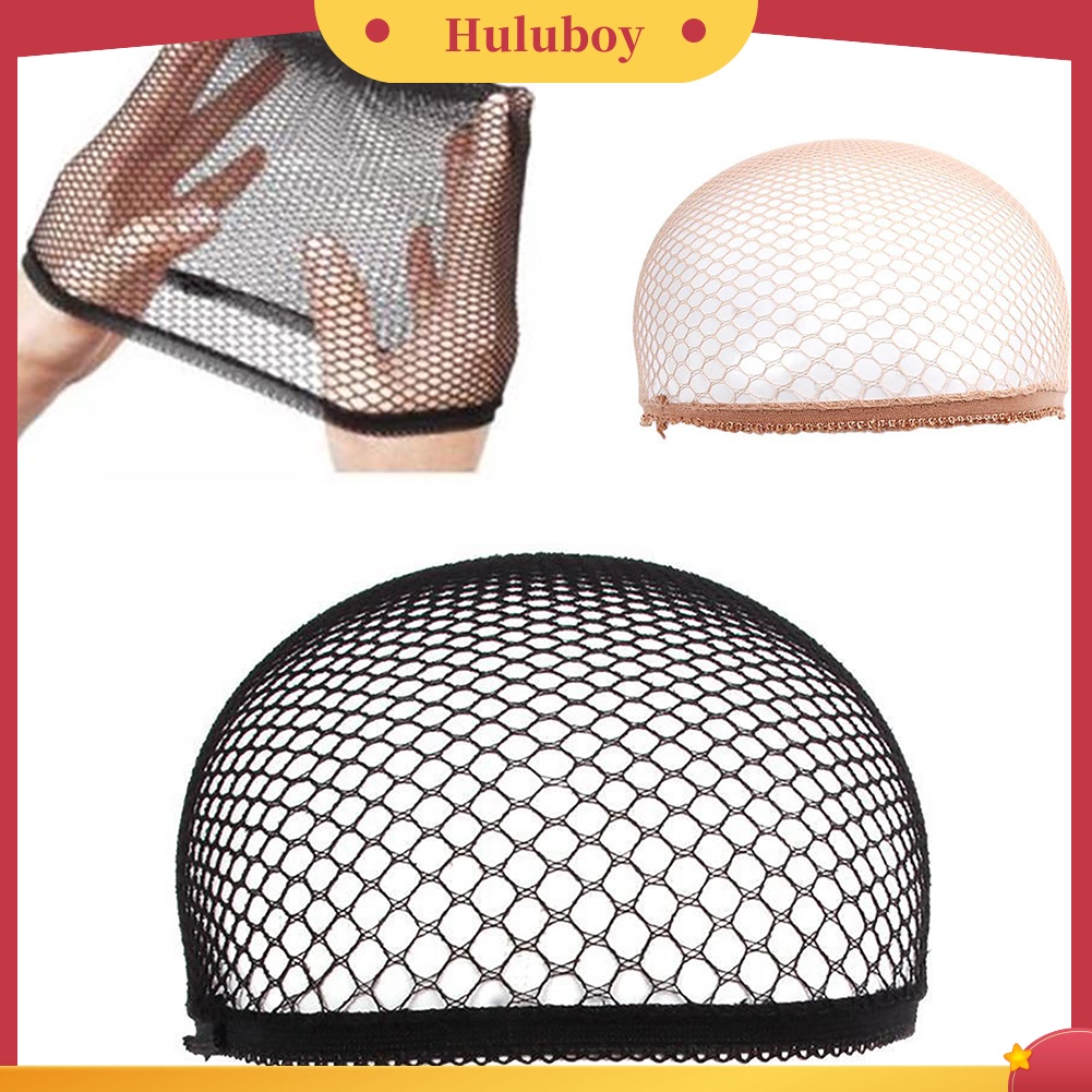[Huluboy] Mũ lưới trùm đầu đội tóc giả