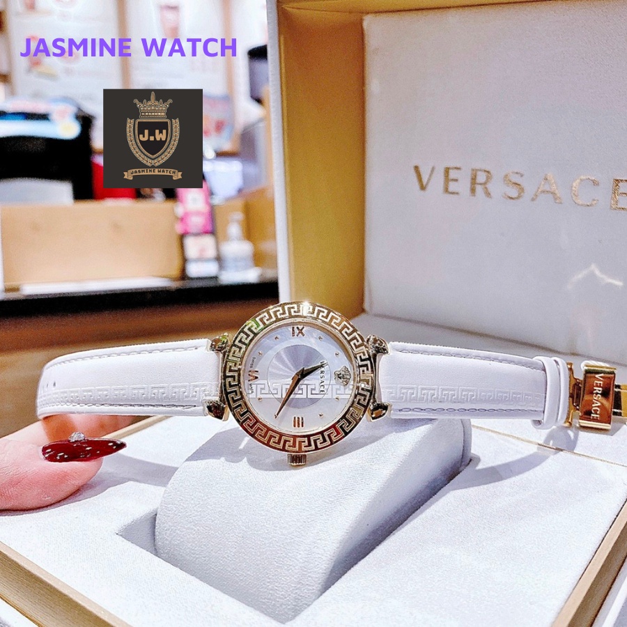Đồng hồ nữ, đồng hồ nữ VERSACE chính hãng dây da cao cấp, máy Thụy Sĩ, kính Sapphire chống xước, full box siêu sang