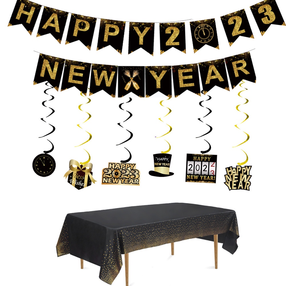 1 Bộ Dây Treo Trang Trí Chúc Mừng Năm Mới / Giáng Sinh