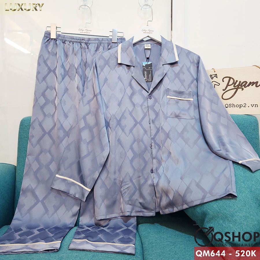 Bộ đồ pijama nam luxury tay dài, cao cấp QSHOP QM644