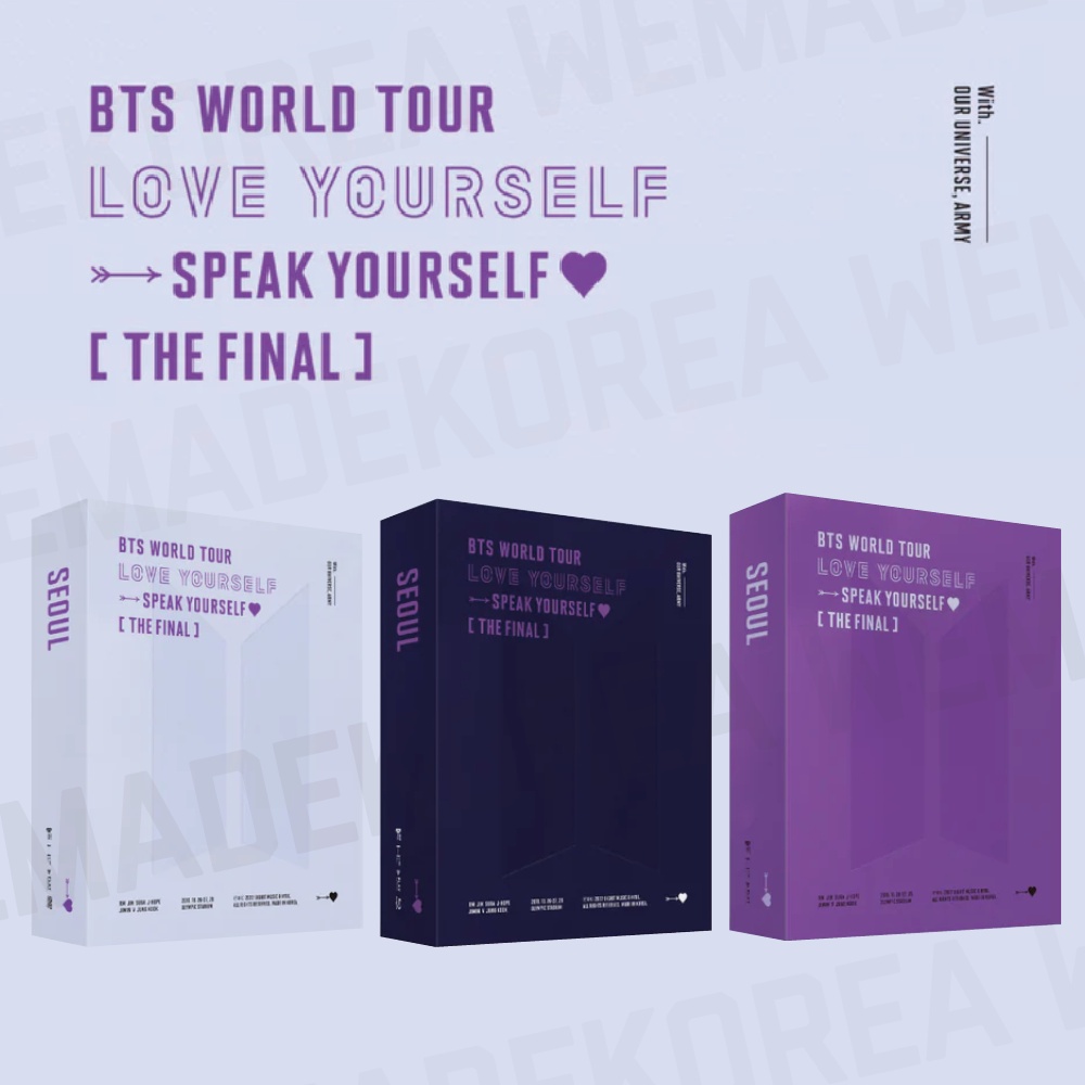 Bts - World Tour 'Love Yourself: Speak Yourself': The Final (Dvd, Blu-Ray,  Digital Code) | Shopee Việt Nam