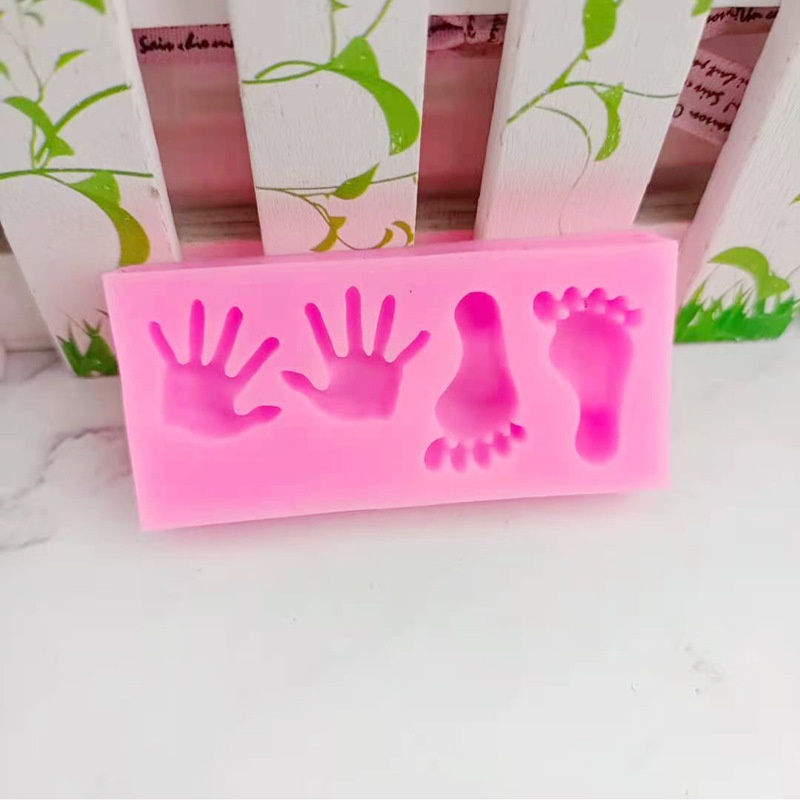 Khuôn silicone Tạo Hình Bàn Chân Em Bé mini Làm Bánh diy